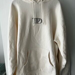 Taylor Swift TTPD The Manuscript Cream Hoodie never worn 2XL